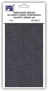 Veľké riflové nažehľovacie záplaty - tmavo modrá - visačka